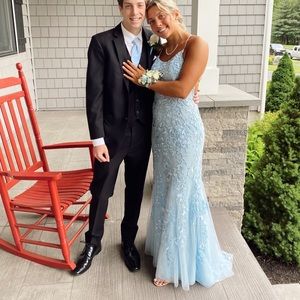 Sherri Hill Light Blue Prom Dress № 52338